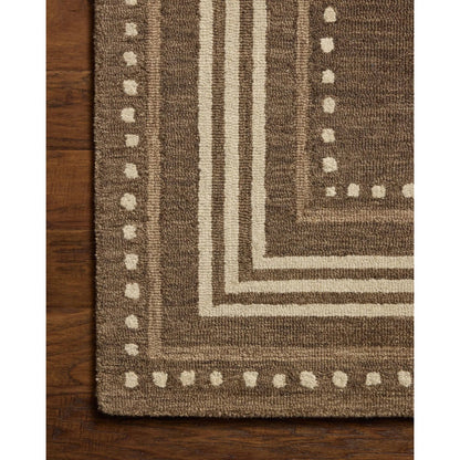Alfie ALF-02 Rug by Chris Loves Julia x Loloi in bark, natural. Made from 100% wool in a unique style.
