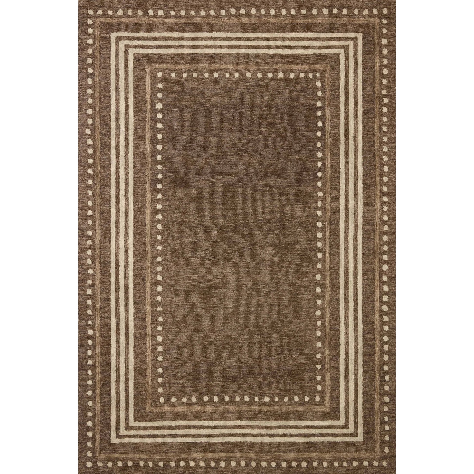 Alfie ALF-02 Rug by Chris Loves Julia x Loloi in bark, natural. Made from 100% wool in a unique style.