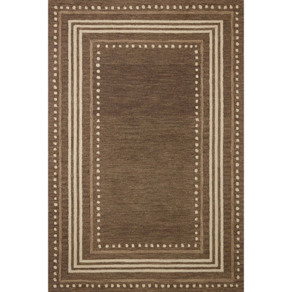 Alfie ALF-02 Rug by Chris Loves Julia x Loloi in bark, natural. Made from 100% wool in a unique style.