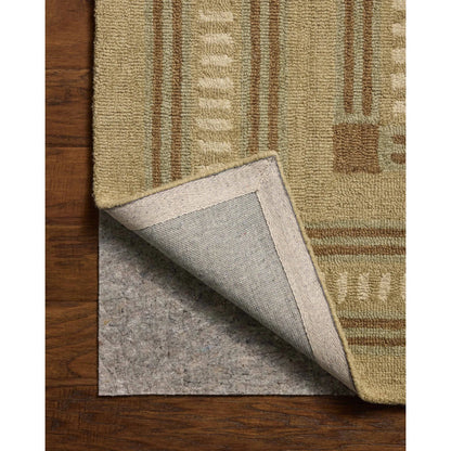Alfie ALF-04 Rug by Chris Loves Julia x Loloi in green, natural. Made from 100% wool in a unique style.