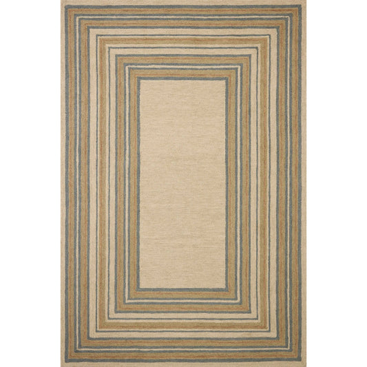 Alfie ALF-05 Rug by Chris Loves Julia x Loloi in natural, multi. Made from 100% wool in a unique style.