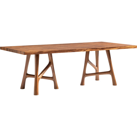 Loft Brasea Dining Table by Bernhardt in brown. Made from wood in a unique style.