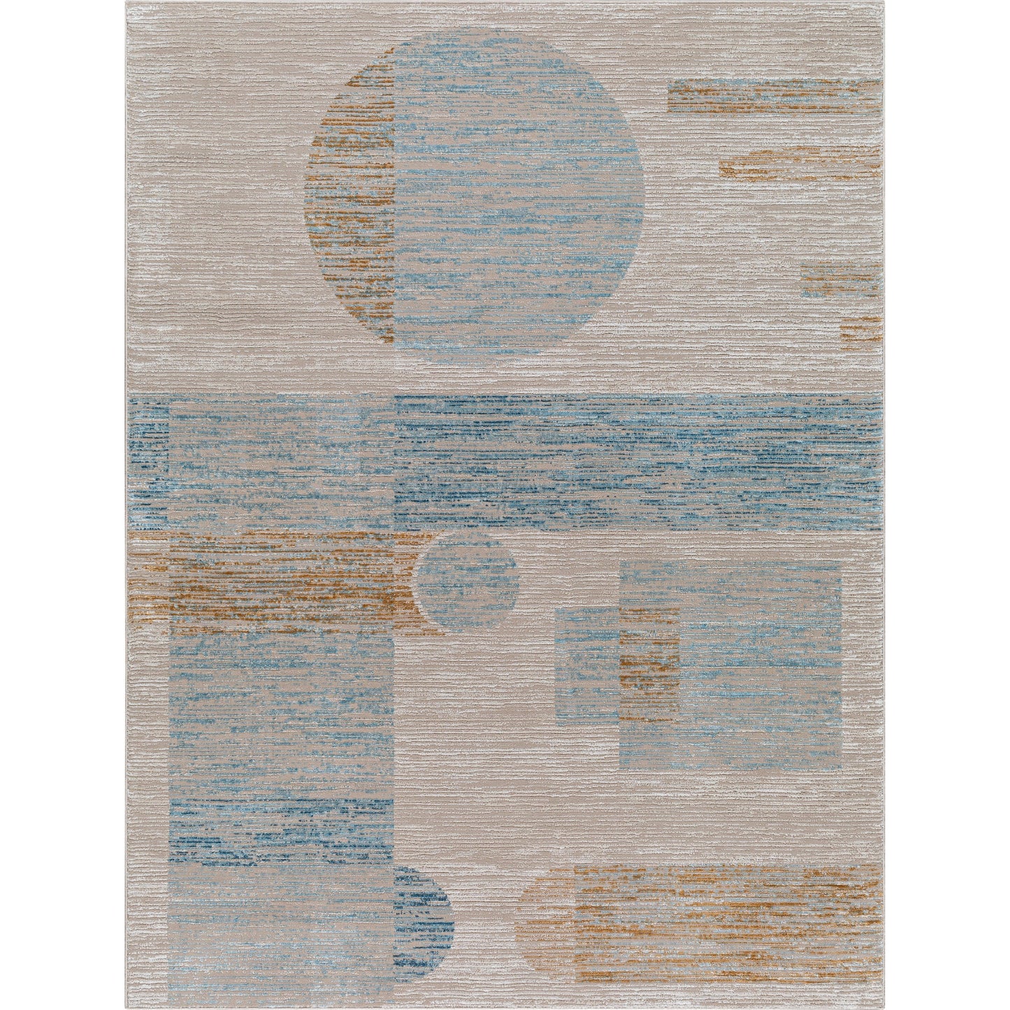 001 SI-2132364,SI-2132365,SI-2132366,SI-2132367 | Primary Silo | Allegro Rug - 500851 by Livabliss in tan, light beige, blue, ivory, mustard. Made from face: 80% polyester, 20% polypropylene, warp: 100% jute in a unique style.