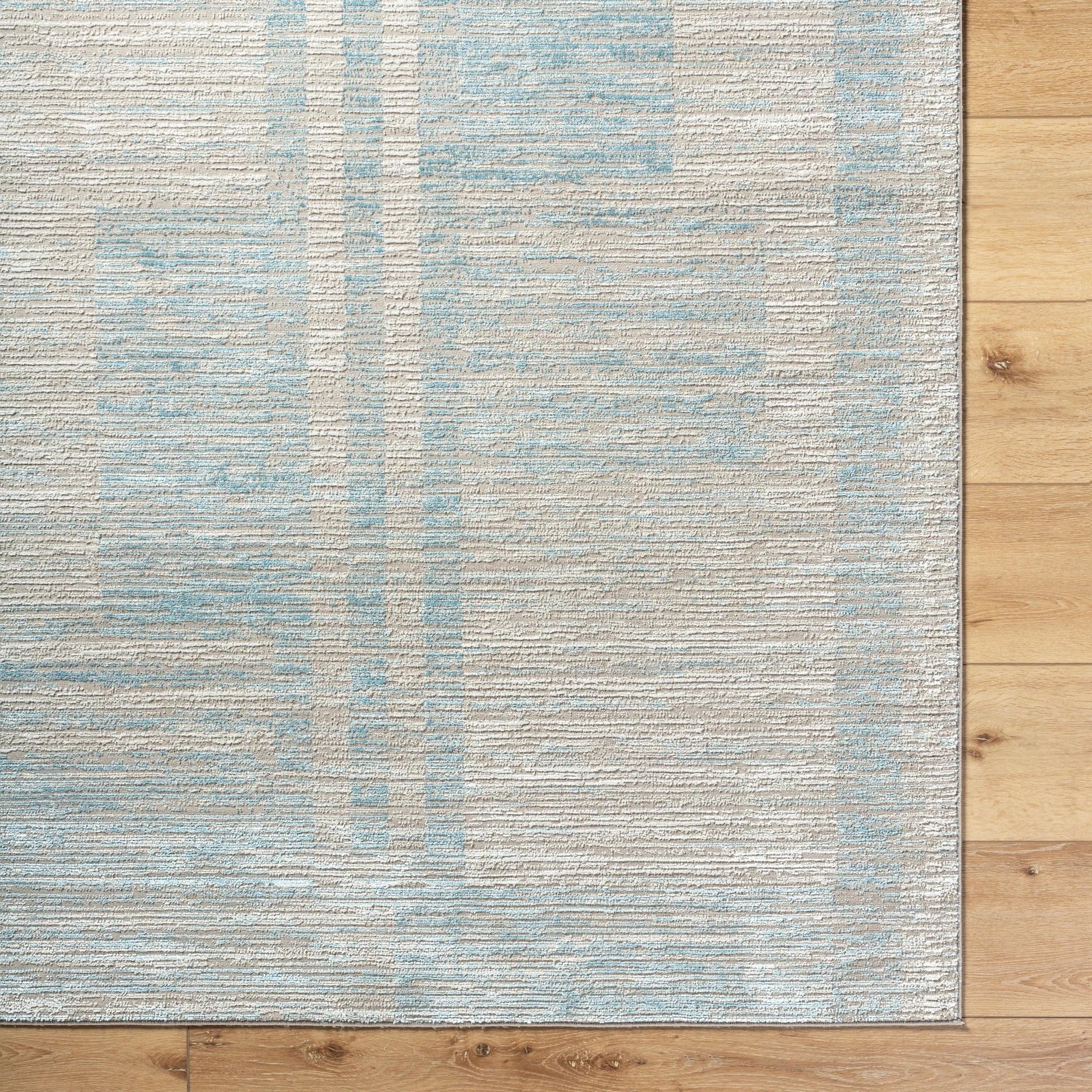 Allegro Rug - 500865 by Livabliss in tan, light beige, blue, ivory. Made from face: 80% polyester, 20% polypropylene, warp: 100% jute in a unique style.