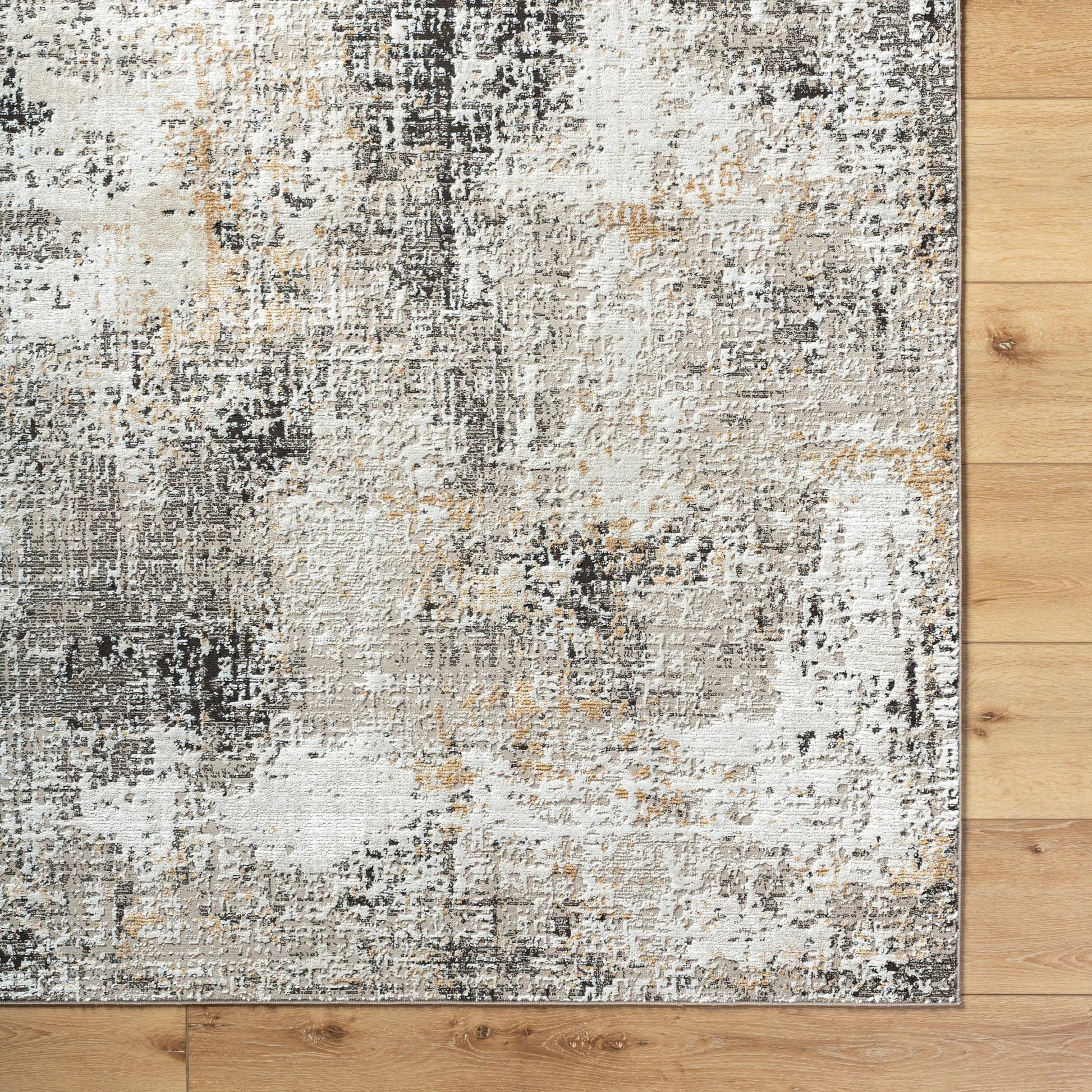 Allegro Rug - 500899 by Livabliss in tan, ivory, light beige, charcoal, mustard. Made from face: 80% polyester, 20% polypropylene, warp: 100% jute in a unique style.