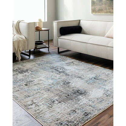 Allegro Rug - 500899 by Livabliss in tan, ivory, light beige, charcoal, mustard. Made from face: 80% polyester, 20% polypropylene, warp: 100% jute in a unique style.