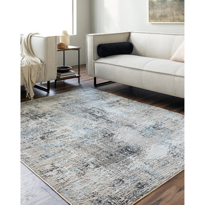 Allegro Rug - 500899 by Livabliss in tan, ivory, light beige, charcoal, mustard. Made from face: 80% polyester, 20% polypropylene, warp: 100% jute in a unique style.