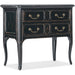 Charleston Two-Drawer Nightstand by Hooker Furniture in black cherry. Made from cherry veneers with solid-wood edge top in a transitional style.
