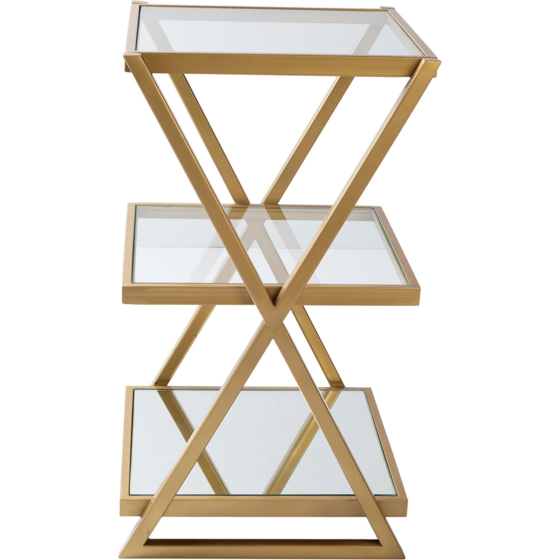 Aliya - 24736 by Livabliss in gold and powder coatedmirrortranslucent. Made from top: glass, base: metal in a modern style.