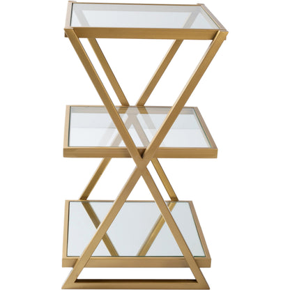 Aliya - 24736 by Livabliss in gold and powder coatedmirrortranslucent. Made from top: glass, base: metal in a modern style.