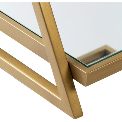 Aliya - 24736 by Livabliss in gold and powder coatedmirrortranslucent. Made from top: glass, base: metal in a modern style.