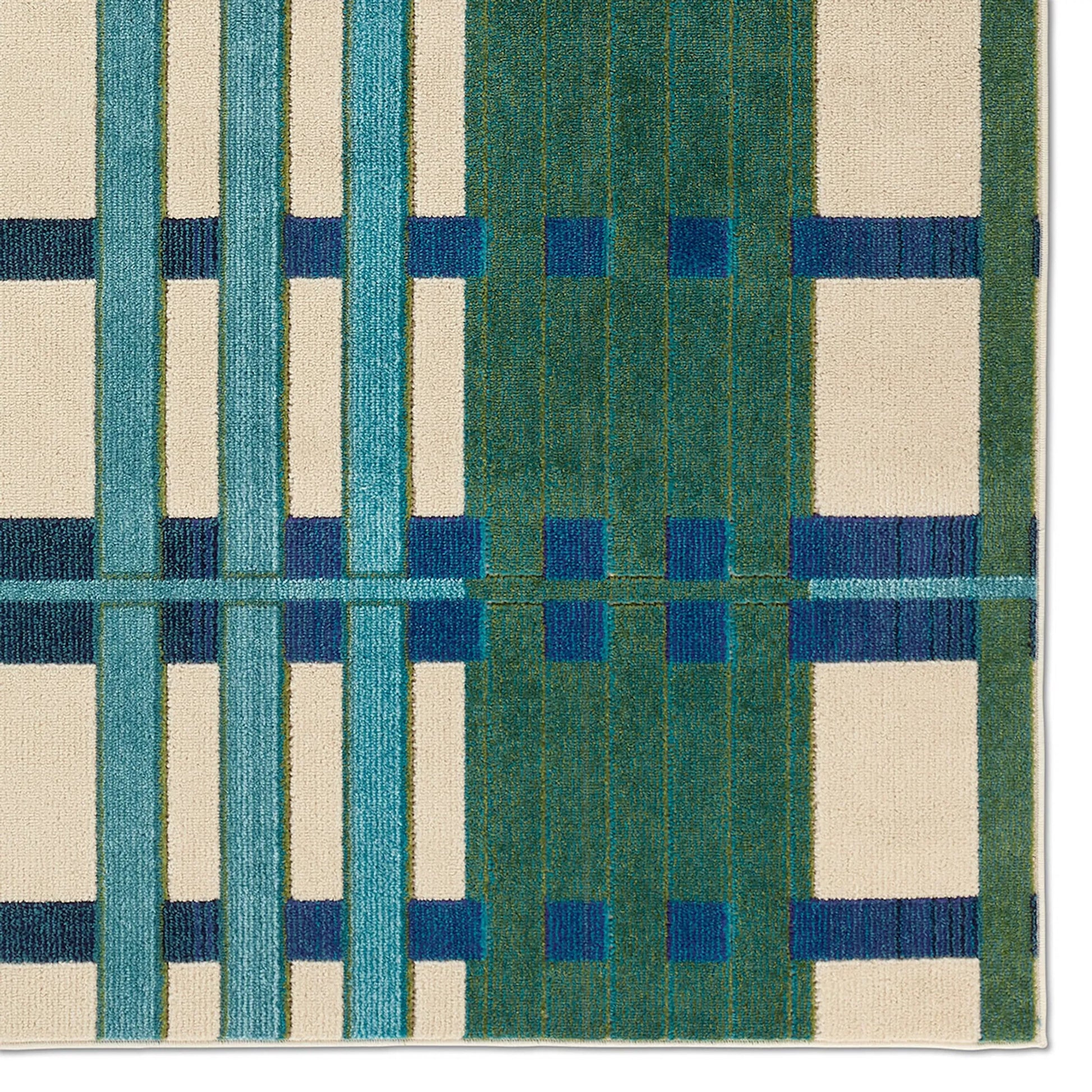 Alina ALI01 Rug by Jaipur Living in blue, green, beige. Made from 100% polypropylene in a unique style.