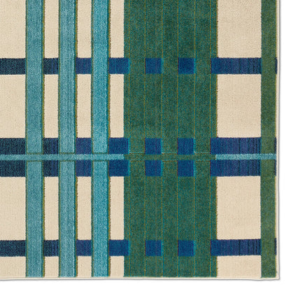 Alina ALI01 Rug by Jaipur Living in blue, green, beige. Made from 100% polypropylene in a unique style.