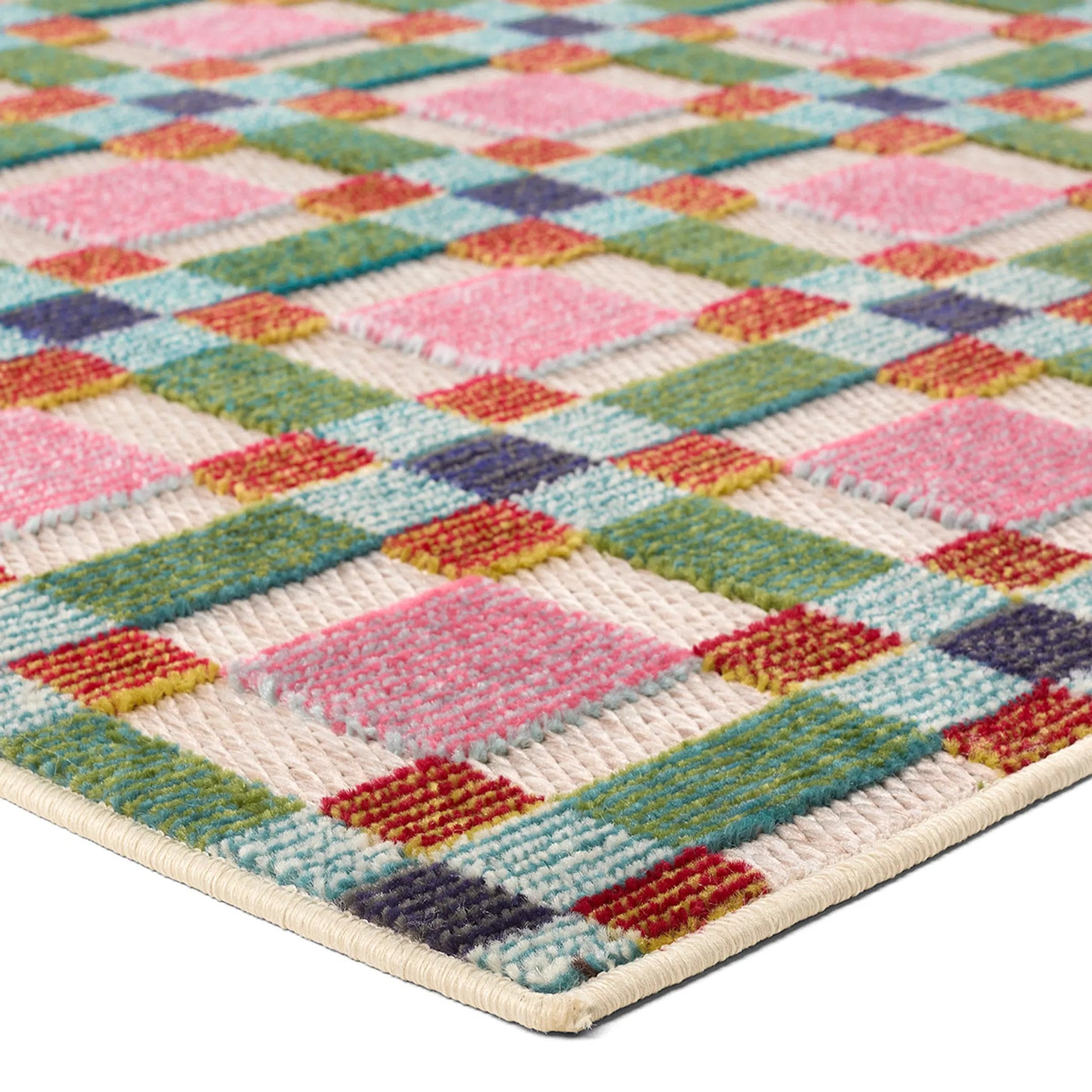 Alina ALI02 Rug by Jaipur Living in pink, green, multicolor. Made from 100% polypropylene in a unique style.