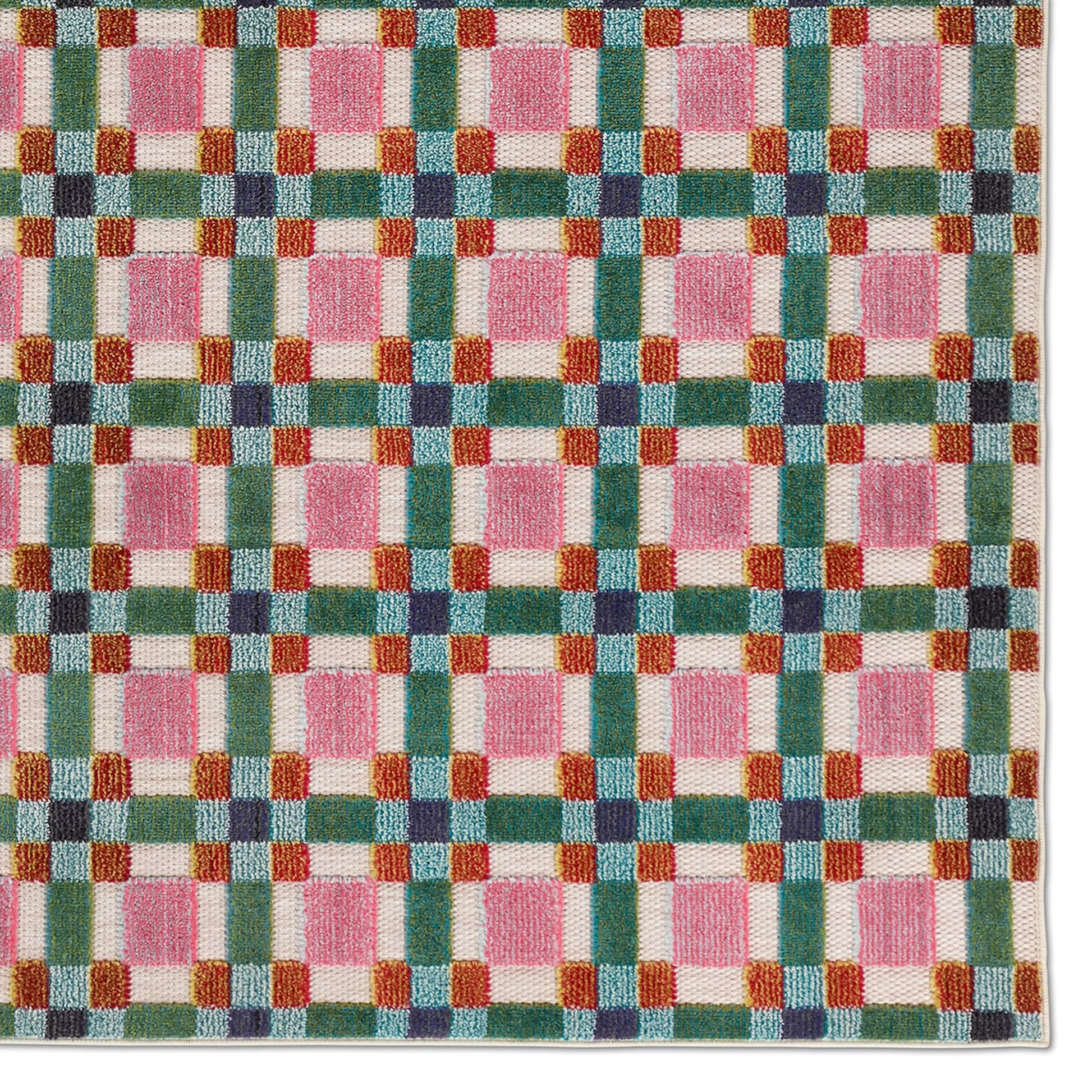 Alina ALI02 Rug by Jaipur Living in pink, green, multicolor. Made from 100% polypropylene in a unique style.