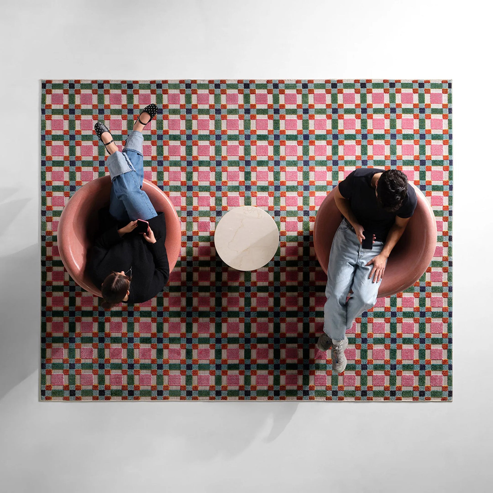 Alina ALI02 Rug by Jaipur Living in pink, green, multicolor. Made from 100% polypropylene in a unique style.