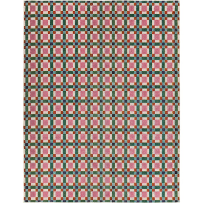 Alina ALI02 Rug by Jaipur Living in pink, green, multicolor. Made from 100% polypropylene in a unique style.