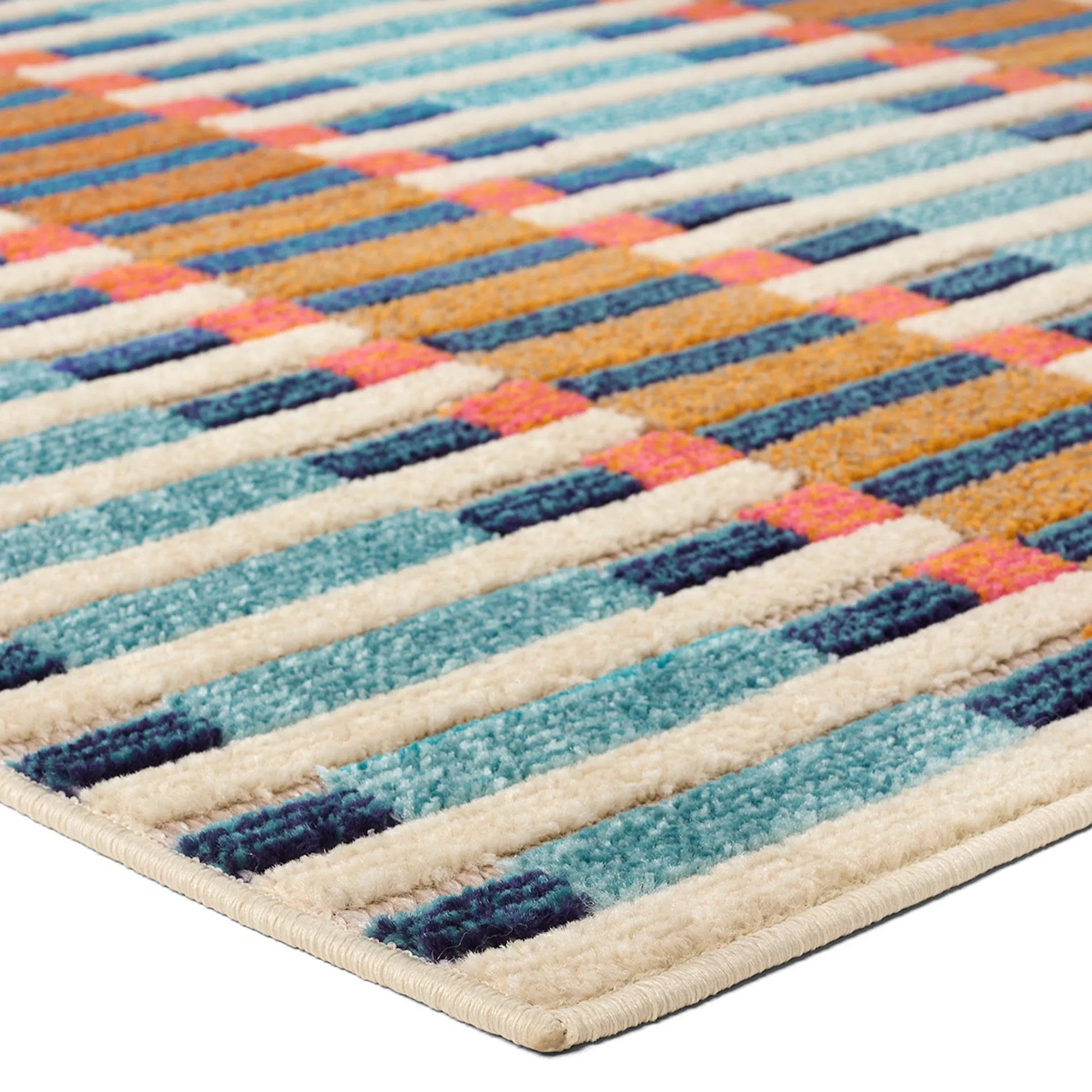 Alina ALI03 Rug by Jaipur Living in blue, orange, beige. Made from 100% polypropylene in a unique style.