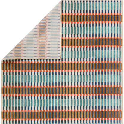 Alina ALI03 Rug by Jaipur Living in blue, orange, beige. Made from 100% polypropylene in a unique style.