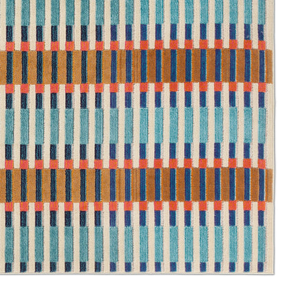 Alina ALI03 Rug by Jaipur Living in blue, orange, beige. Made from 100% polypropylene in a unique style.