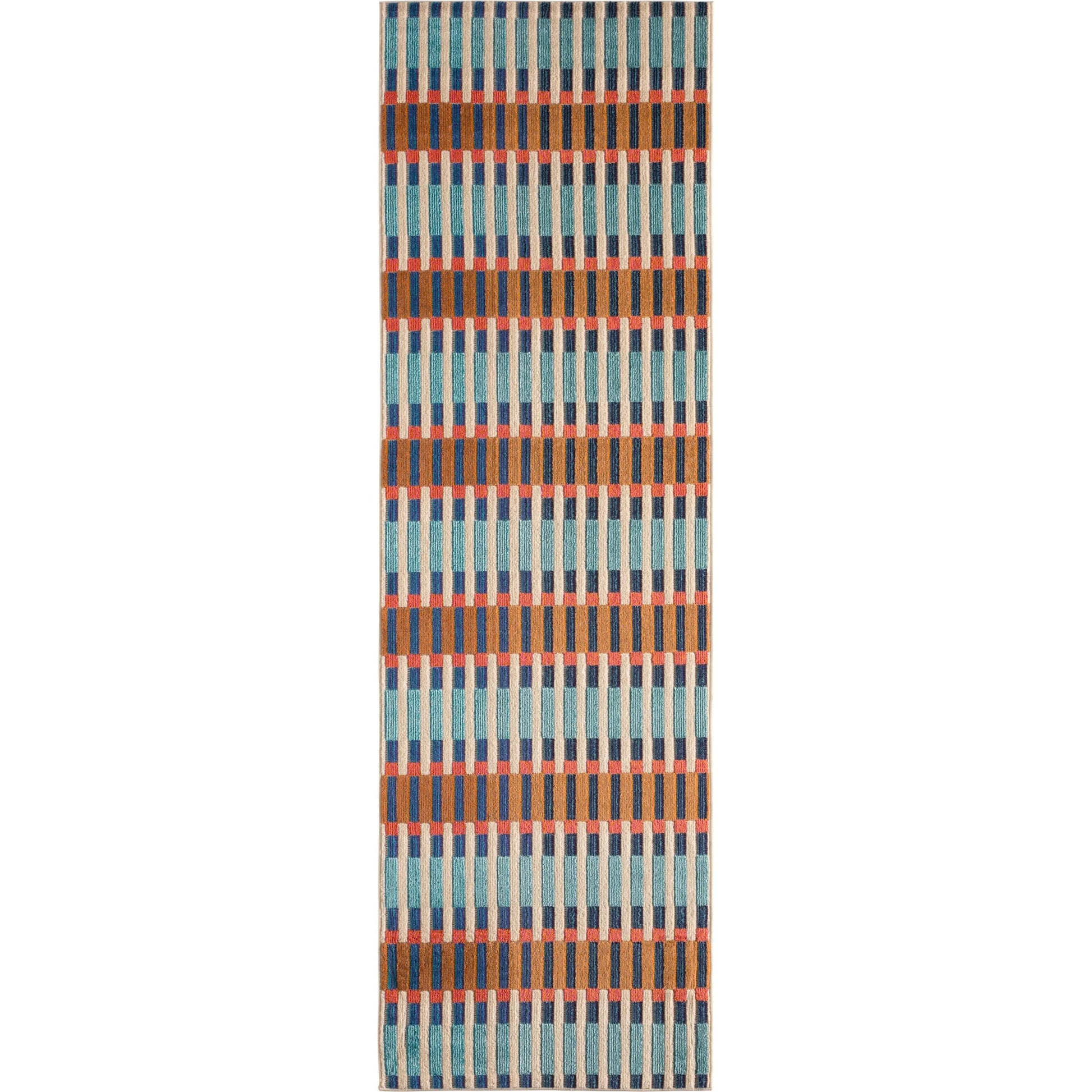 Alina ALI03 Rug by Jaipur Living in blue, orange, beige. Made from 100% polypropylene in a unique style.