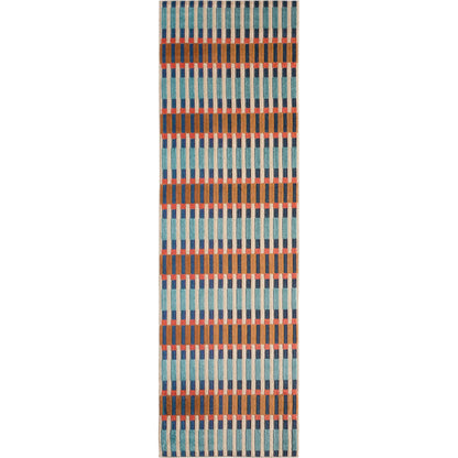 Alina ALI03 Rug by Jaipur Living in blue, orange, beige. Made from 100% polypropylene in a unique style.