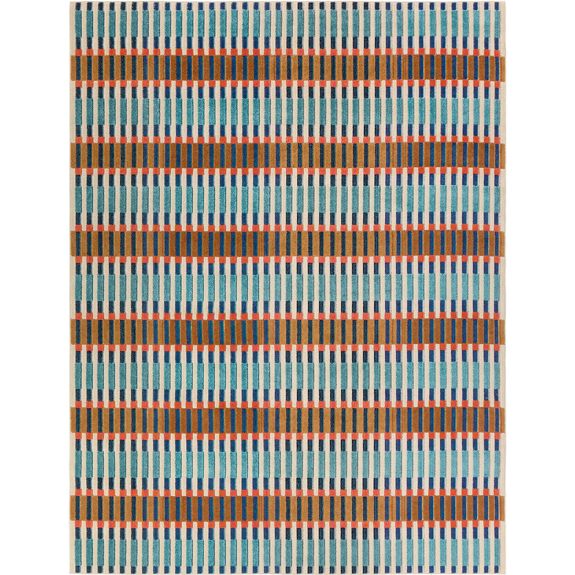 Alina ALI03 Rug by Jaipur Living in blue, orange, beige. Made from 100% polypropylene in a unique style.