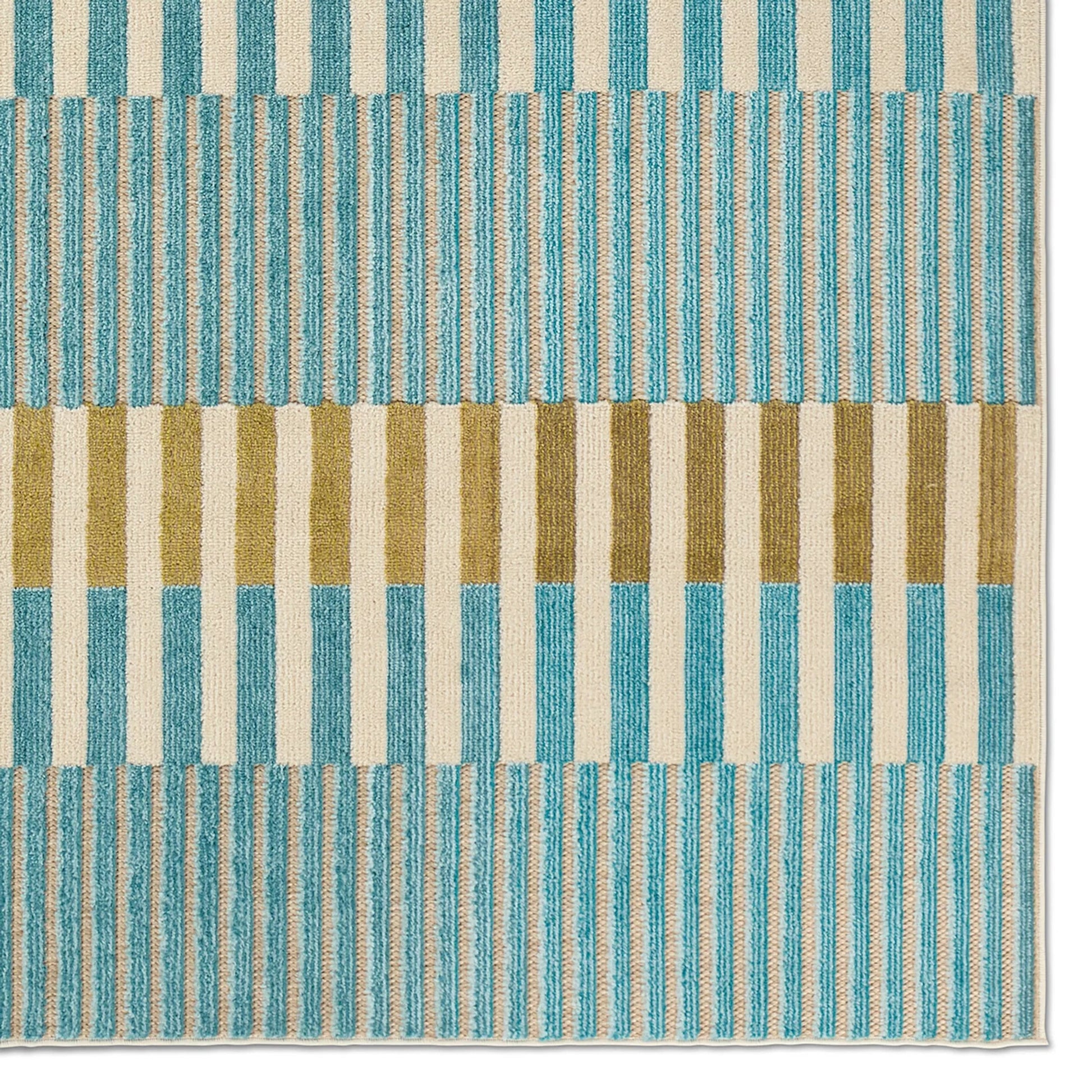 Alina ALI04 Rug by Jaipur Living in blue, yellow, beige. Made from 100% polypropylene in a unique style.