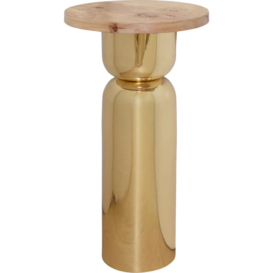 Alina Hourglass Brass Base Side Table by Worlds Away. Made from unique in a unique style.