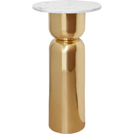 Alina Hourglass Brass Base Side Table by Worlds Away. Made from unique in a unique style.