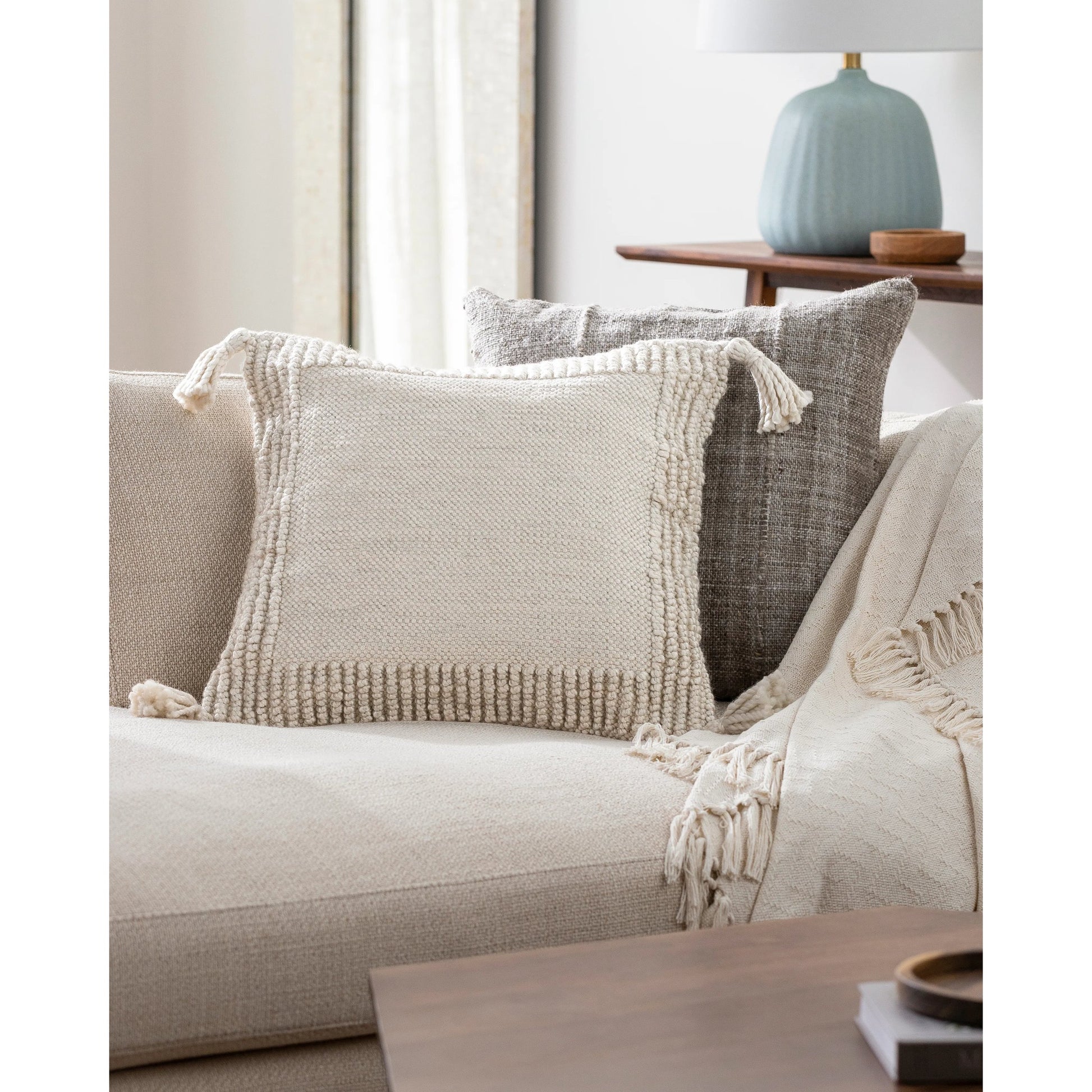 Alaric Pillow by Surya. Made from polyester in a cottage & farmhouse style.