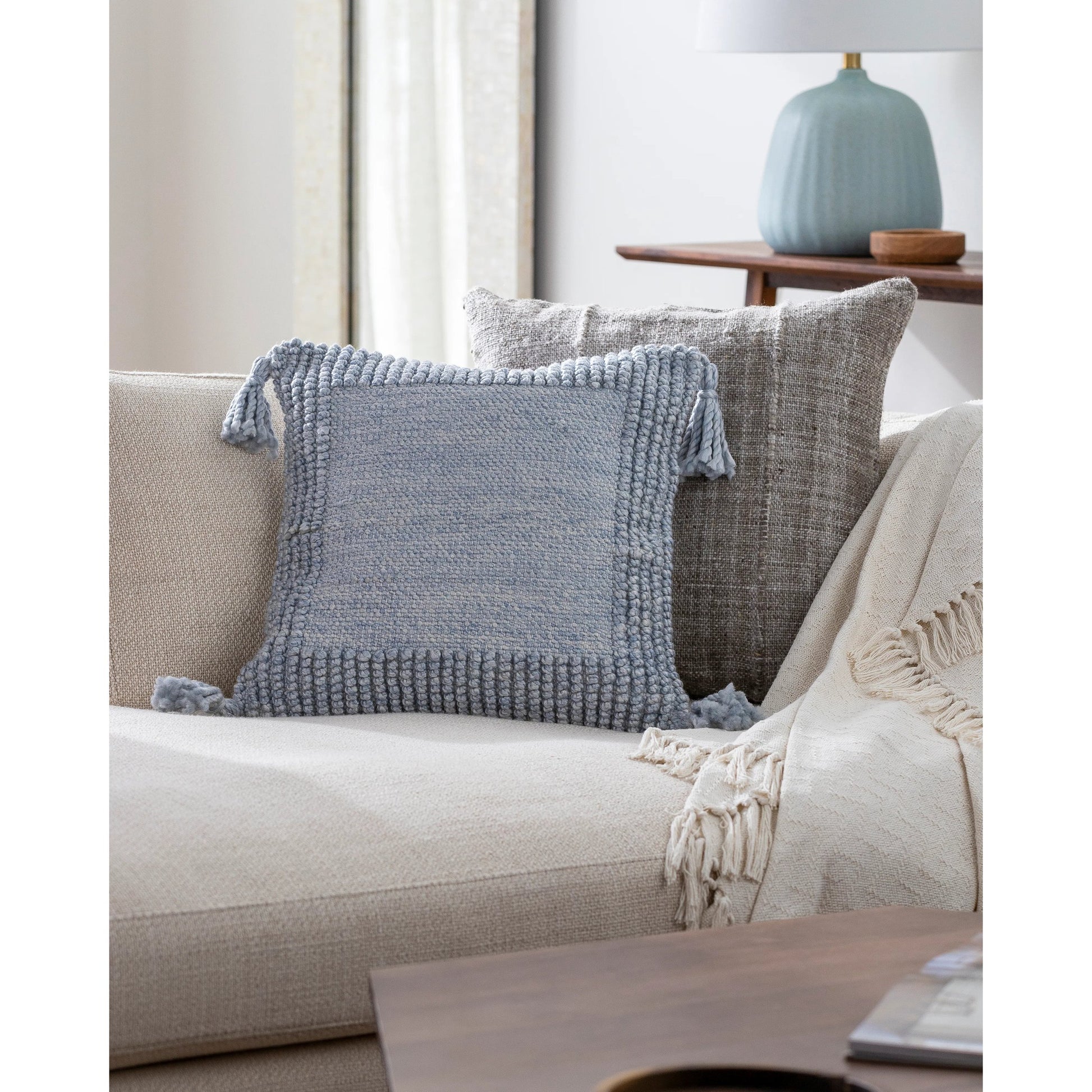 Alaric Pillow by Surya. Made from polyester in a cottage & farmhouse style.