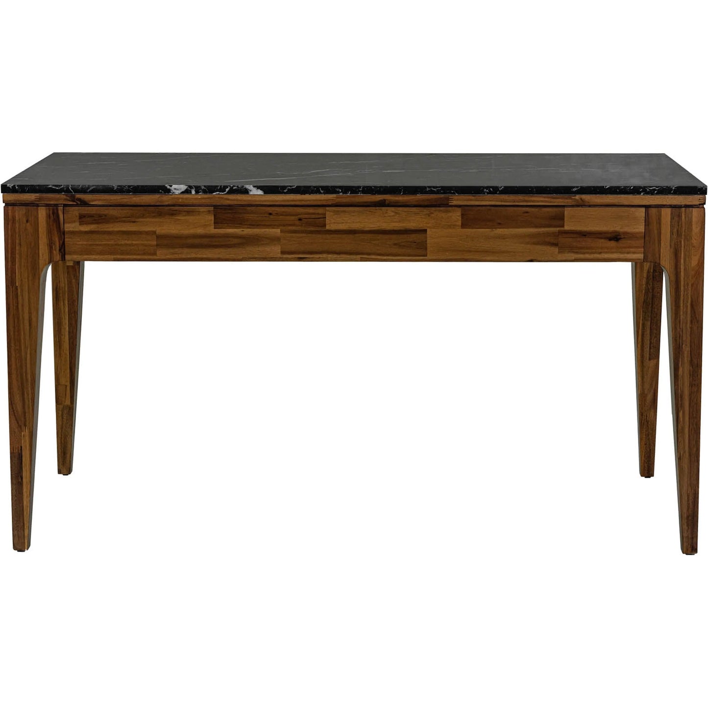 007 SI-2527479 | Additional Silo | Allure Writing Desk by LH Imports in walnut, black marble top, brass. Made from solid acacia wood; mdf; black marble top. brasss metal handles in a unique style.