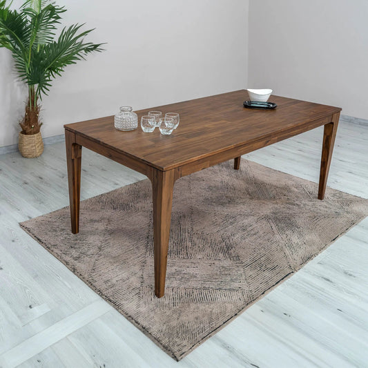 Allure Wooden Dining Table by LH Imports in brown. Made from unique in a unique style.