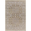 Mustard, Medium Gray, Pale Blue, Light Beige, Cream, Black / 2' x 3'