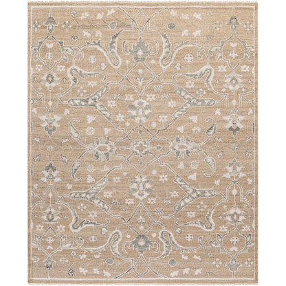 Almeria Rug - 481237 by Surya in light brown, charcoal, cream. Made from face: 60% wool, 40% viscose, warp: 100% wool in a unique style.