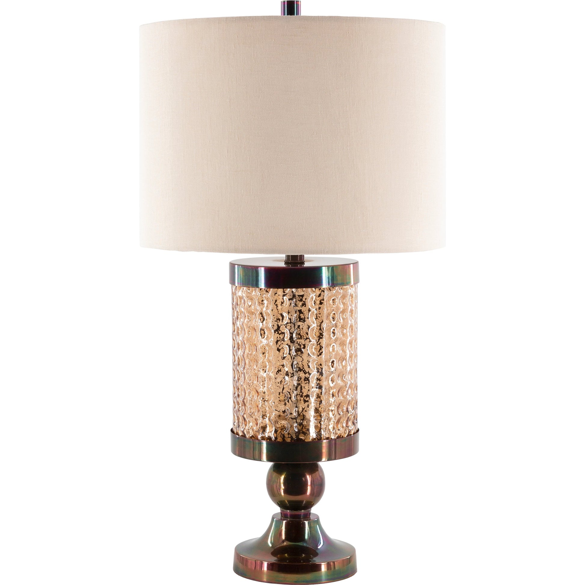 Alsen Lamp - 24787 by Surya in metallic bronze, champagne, translucent, white, beige and oil rubbedantiquedoil rubbed. Made from linen, cotton, glass, metal in a modern style.