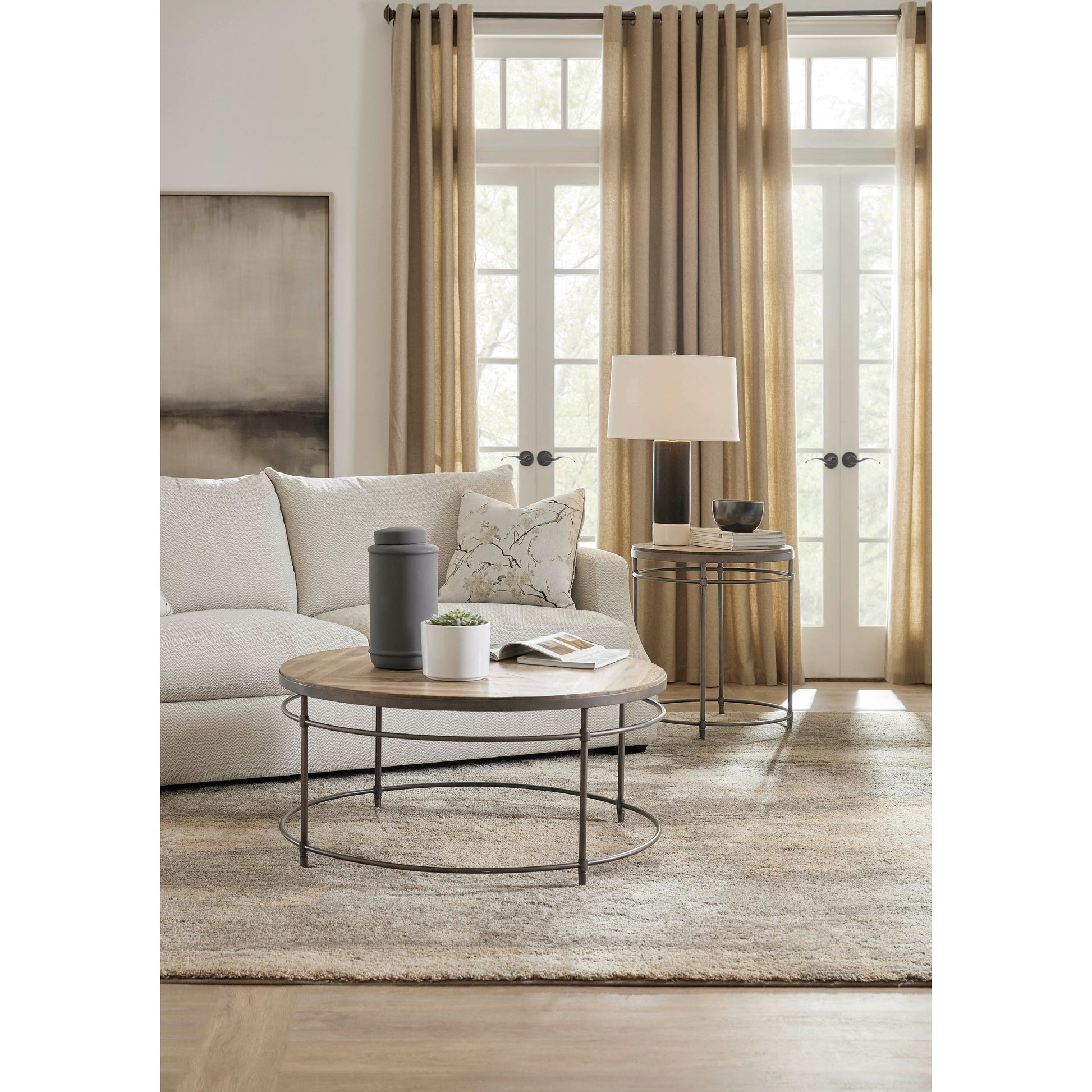 St. Armand Round End Table by Hooker Furniture. Made from unique in a modern style.