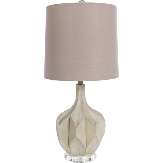 Alpena - 16412 by Surya in white and painted. Made from linen, crystal, 100% metal in a modern style.
