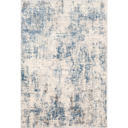 Alpine Rug by Livabliss in blue, charcoal. Made from 60% polypropylene, 40% polyester in a traditional style.