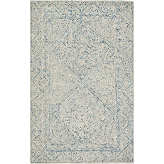 Almira ALR01 Rug by Jaipur Living in blue, light gray. Made from 100% wool in a unique style.