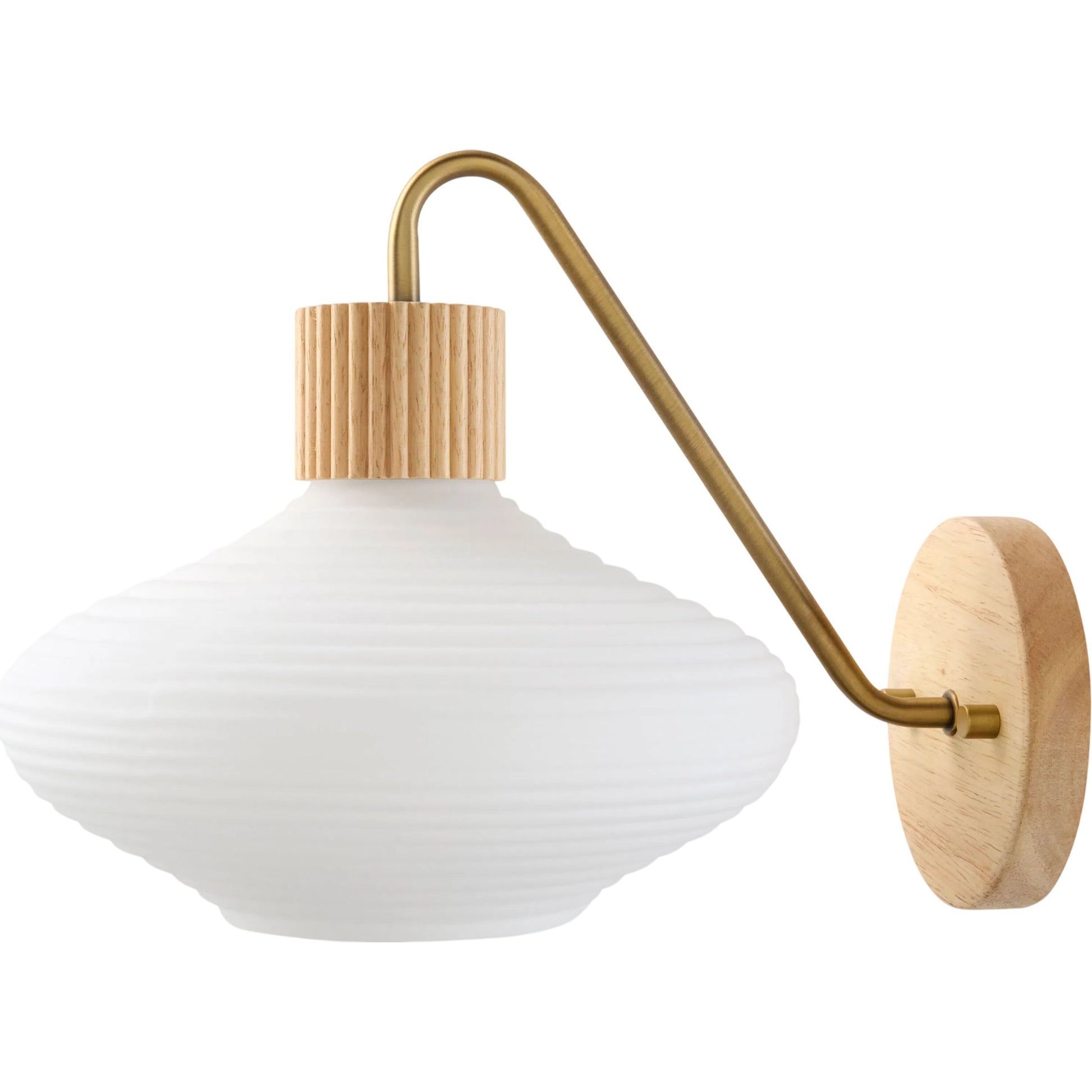 Alsora Wall Sconce by Surya in white, brown, white, black and lacquered. Made from iron, glass in a unique style.