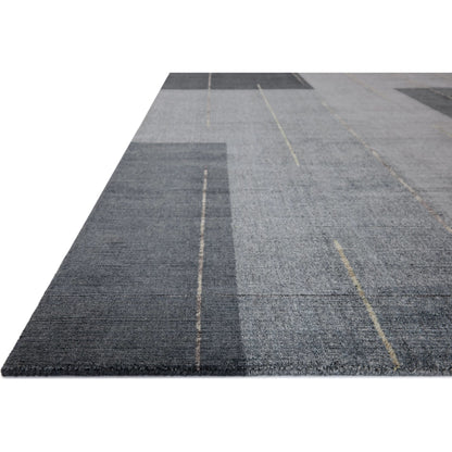 Alistair ALS-01 Rug by Loloi in slate, natural. Made from wool, viscose, cotton in a unique style.