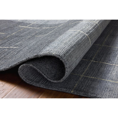 Alistair ALS-01 Rug by Loloi in slate, natural. Made from wool, viscose, cotton in a unique style.