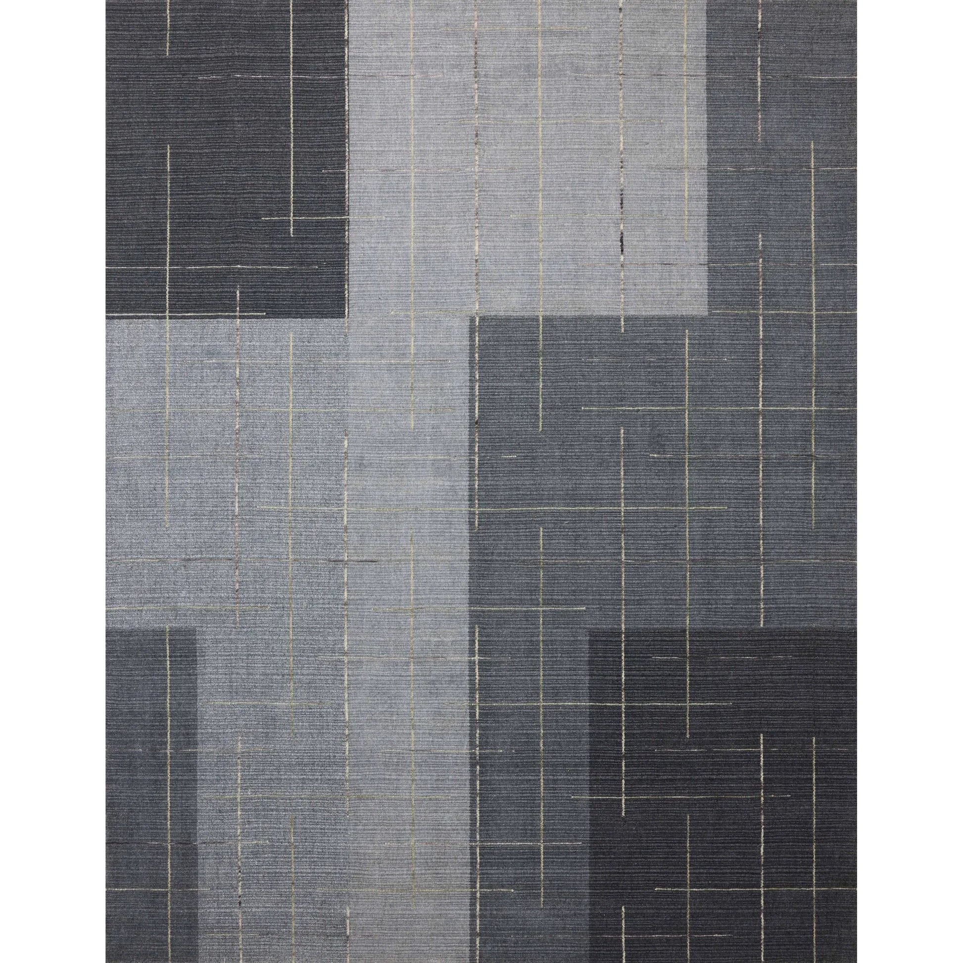 Alistair ALS-01 Rug by Loloi in slate, natural. Made from wool, viscose, cotton in a unique style.
