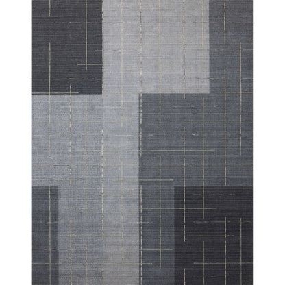 Alistair ALS-01 Rug by Loloi in slate, natural. Made from wool, viscose, cotton in a unique style.