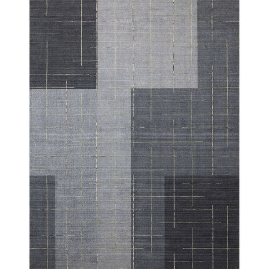 Alistair ALS-01 Rug by Loloi in slate, natural. Made from wool, viscose, cotton in a unique style.