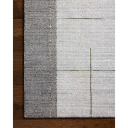 Alistair ALS-03 Rug by Loloi in grey, olive. Made from wool, viscose, cotton in a unique style.