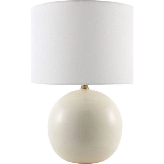 Alvary Accent Table Lamp by Livabliss in gloss, electroplated, high. Made from ceramic, jute, polyester, iron in a unique style.