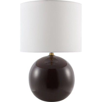 Alvary Accent Table Lamp by Livabliss in gloss, electroplated, high. Made from ceramic, jute, polyester, iron in a unique style.